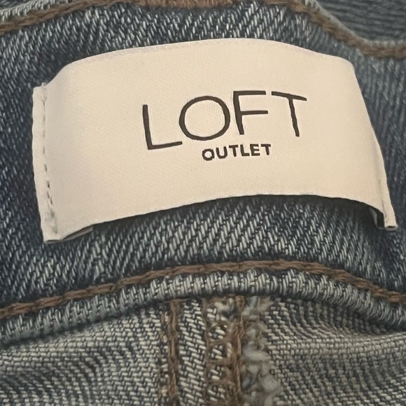 LOFT Blue Flare Crop Jeans - Picture 12 of 13